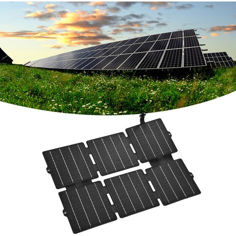 30-W-ETFE-Falt-Solarladegerät mit drei USB/DC-Ausgangsanschlüssen und Solarpanel (1/5)