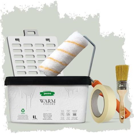 Farbe - PECTRO - Eine Schicht - SALBEIGRÜN - 4L - Innen - Waschbar