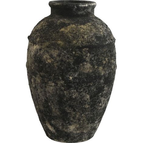 Vase Gris Foncé Terre Cuite Orientale 23,5 x 23,5 x 33,5 cm (1/3)