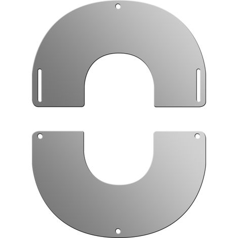 Sivac – Plaque de finition ronde inox Ø 80 mm – Largeur 320 mm – Pour fumisterie – Fixation rapide – Résistante à la chaleur