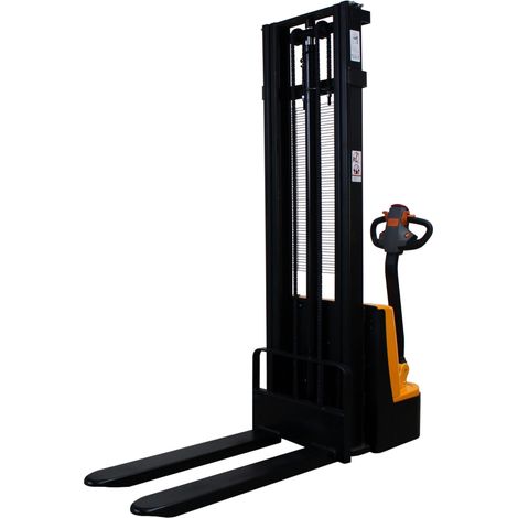 qteck Elektrischer Hochhubwagen HME-Serie 24V PU/Tandem 1150mm Gabellänge 90-3500mm Hubhöhe mit 1000kg Hubkraft