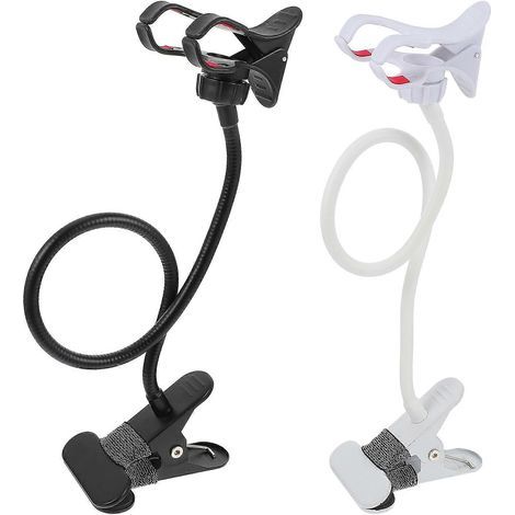 Set mit 2 tragbaren Handy- und Tablet-Ständern, faltbar und stabil, für Handy und Bett geeignet – 6 x 11 x 7 cm – Schwarz (1/2)