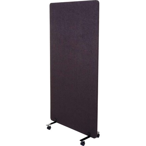Cloison acoustique paravent de bureau séparateur de pièce panneau d'affichage à double paroi 167 x 80 cm tissu marron-gris 040006423