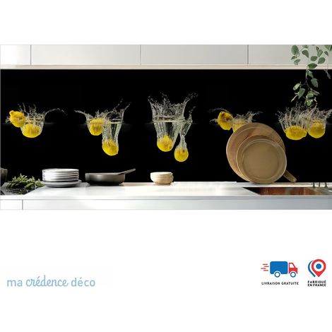 Crédence : Bain de citrons jaunes - Alu composite - 120 - 60 (1/3)