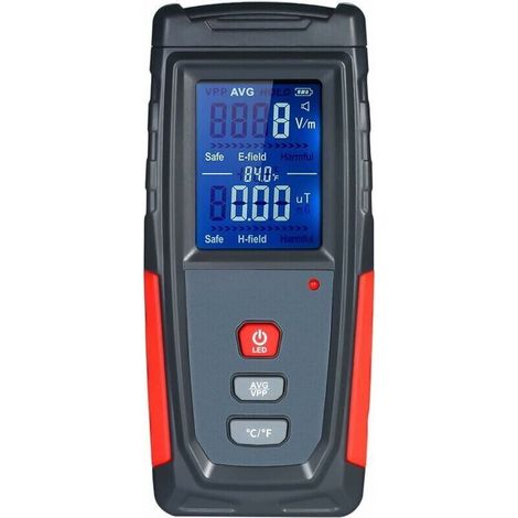 Dosimètre de Champ magnétique de Champ électrique, testeur de compteurs EMF de ménage, détecteur de rayonnement à Ondes électromagnétiques à écran LCD numérique (1/4)