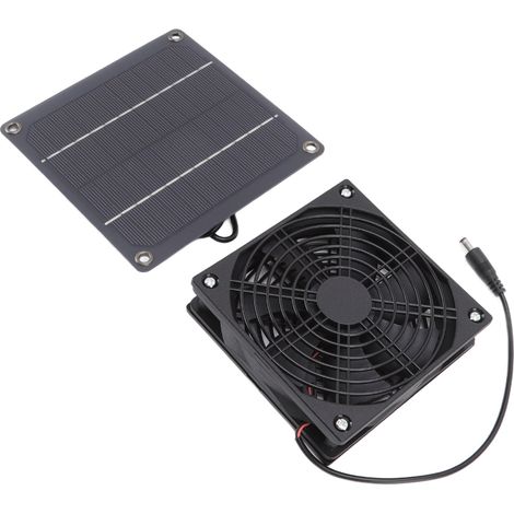 Tragbarer 3-W-Solarventilator für Gewächshaus, Hühnerstall, Hundehütte und Tierunterkunft