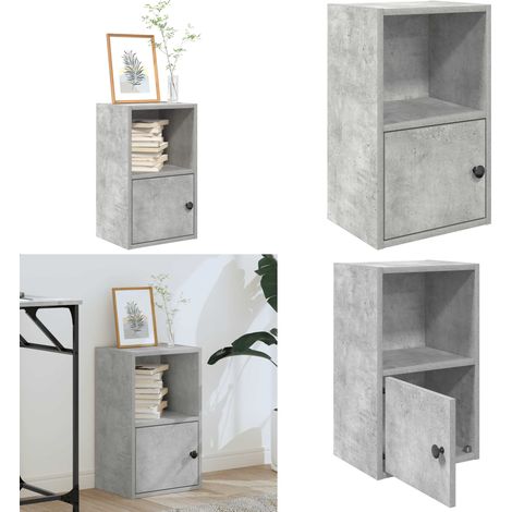Estantería de madera de ingeniería gris hormigón 31x24x52 cm - Estantería gris - Estantería de almacenamiento