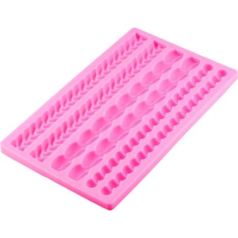 Moule en Silicone en Forme de Perle Corde tricotée, DIY Cuisson Décorer des Outils De Gateau pour décoration de gateau, Fondant, Cupcakes,sugarcraft, Bonbons, (1/4)