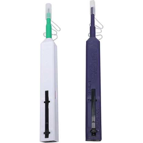 Kit de 2 stylos de nettoyage pour fibres optiques, rotatifs à 180°, à pression, pour connecteurs de fibres optiques 1,25 mm LC MU et 2,5 mm SC FC STE2000 (1/5)