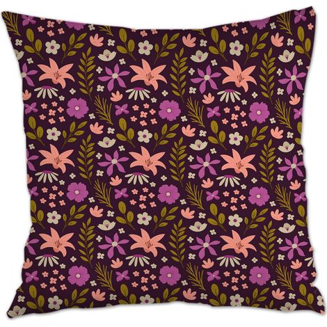 Housse de coussin 45x45 cm en polyester solide pour canapé lit salon chambre décoration de la saint-valentin (1/5)