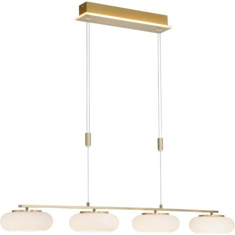 Lampe suspendue 4 lumières Q-Etienne en laiton droit - 2079-60