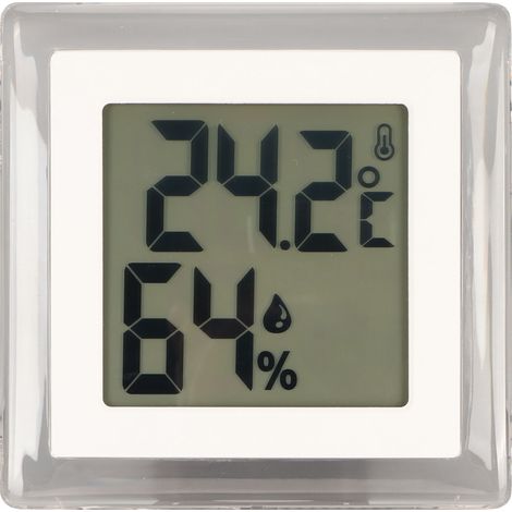 Hochpräzises digitales Thermometer-Hygrometer mit hintergrundbeleuchteter Symbolanzeige zur Messung von Temperatur und Luftfeuchtigkeit für Zuhause und Familie