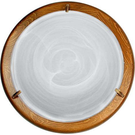 Plafoniera Candellux DUNA 14-64090 Ø40 legno bianca E27 (1/2)