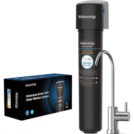 15UB Système de Filtre à Eau Sous Évier avec Robinet Dédié, 60K Litres de Filtration d'Eau de Grande Capacité, Réduit 99,99% le Plomb, le Chlore, le Mauvais Goût (1/5)