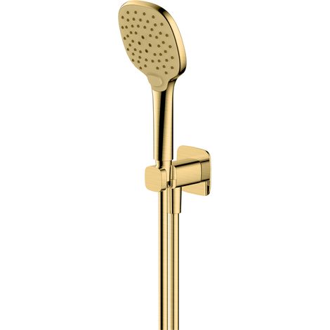 RAK Petit Square Shower Handset with Bracket - Brushed Gold