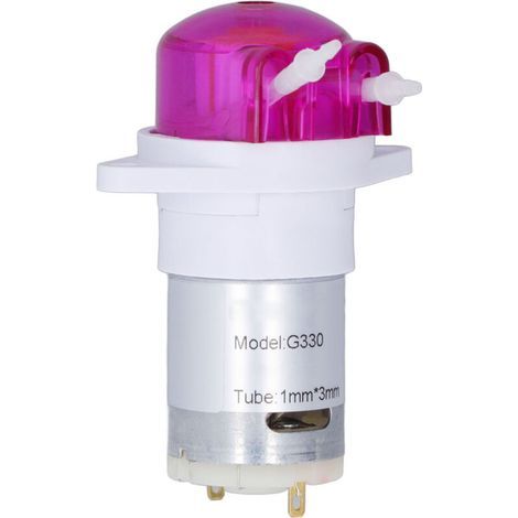 Pompe péristaltique 12V DC, 5000 RPM, Débit 12 mL/min, pour Tubing 1mm ID/3mm OD, Étanchéité Optimale pour Dosage Micro-Liquide