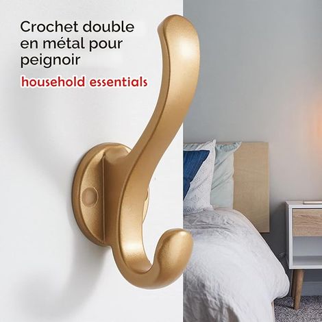 SUS304 Wall Mounted Coat Hook 20 cm with 3 Hooks, Brushed Stainless Steel (1/4)