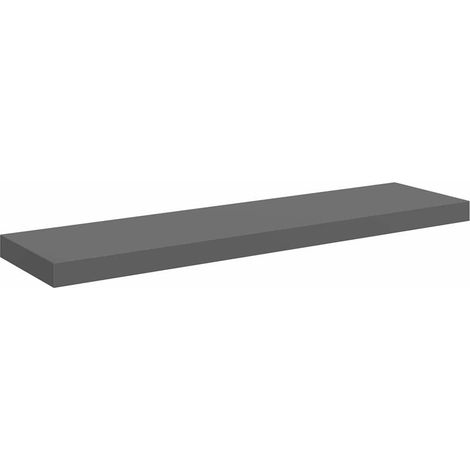 Maison Exclusive - Schwebendes Wandregal Hochglanz-Grau 90x23,5x3 (1/5)