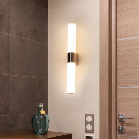 Applique Murale LED - 40 Cm - Acier Inoxydable Et Acrylique - Blanc Chaud 3200 K - Pour Salle De Bain Et Couloir - 1 Piece (1/5)