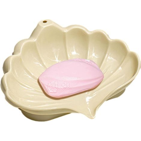 Portasapone a forma di conchiglia, elegante e creativo portasapone con scolasapone, accessorio decorativo per bagno, doccia, cucina (1/5)