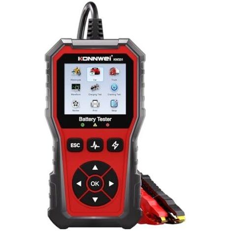 KW331 Testeur de Batterie avec Impression Cloud 10-2000 CCA 6V 12V 24V AGM Lithium Gel Analyseur Numérique Alternateur Système Charge et Démarrage Voiture Moto Camions Marrine - (1/5)