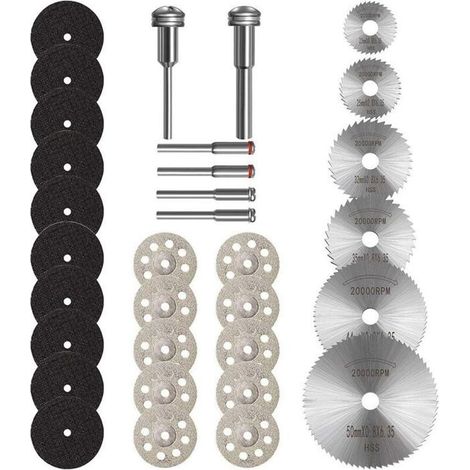 Disques de coupe pour outils rotatifs – Mini-disque diamant – Lames de scie circulaire HSS – Découpe précise (1/4)