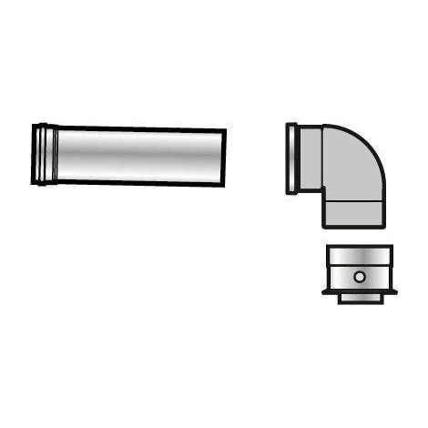 De Dietrich – Kit de raccordement 3CEP Ø80/125mm pour chaudière gaz à condensation – Raccordement ventouse – Installation professionnelle