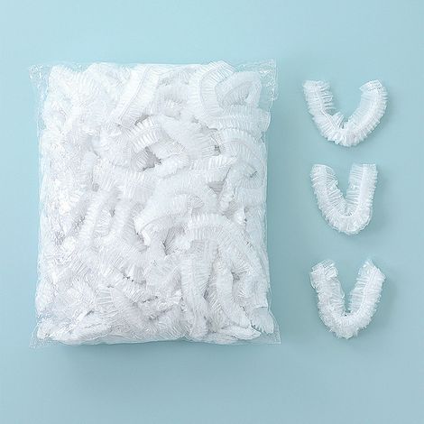 Kaelt - Housse de film alimentaire jetable Housse de bol de cuisine Housse de bol de qualité alimentaire Housse de matériau PE Housse de douche Bonnet élastique 100pcs (1/5)