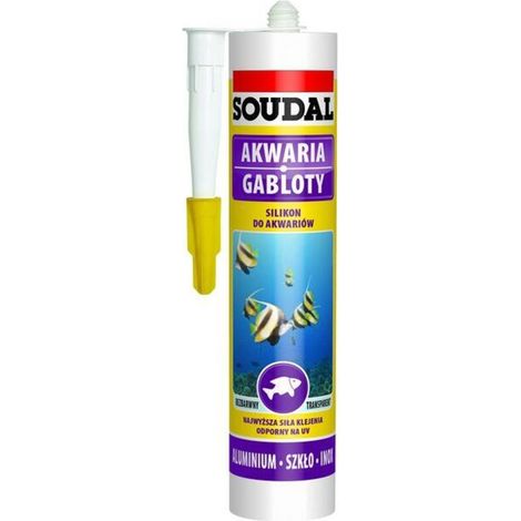 SILICONE POUR AQUARIUM, INCOLORE, 280ML - SIL AKW BEZ
