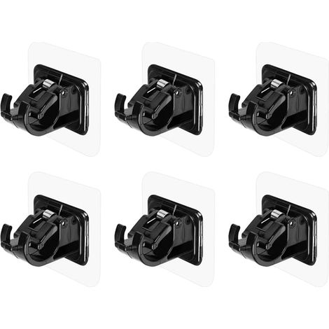 Adhesive Curtain Rod Bracket 6 Pack No Drilling Adjustable