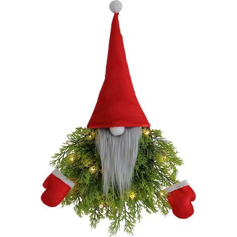 Lichterkette mit gesichtslosem Weihnachtsmann, hängende Weihnachtsdekoration für Tür, Wand, Restaurant und Bar. (1/5)