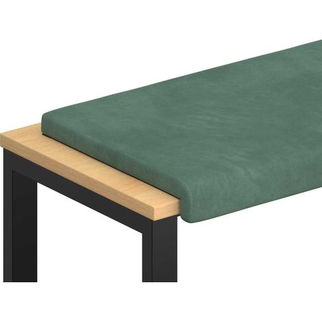 Cojín de banco PWNEDBYLORD666YWH Verde Mar Profundidad 35 cm vidaXL