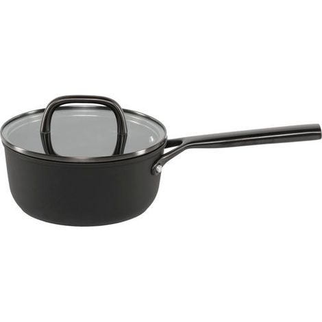 ZWILLING Milano Stieltopf mit Glasdeckel 18 cm, schwarz