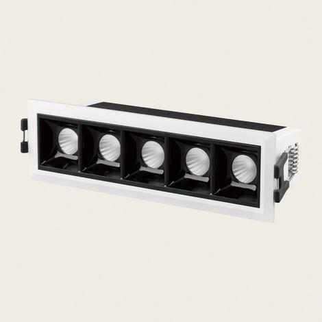 LED Einbaustrahler Lineal 7W Batyo CRI90 Schnitt 140x35 mm 3000K Weiß / Schwarz Warmweiß (1/2)