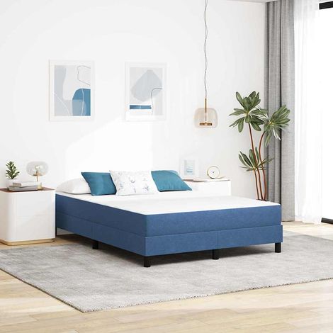Bettmatratze mit Matratze Blau 160 x 200 cm Stoff