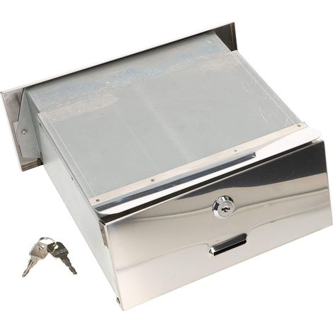 KOTARBAU Boîte aux lettres en acier inoxydable 160mm - 295mm Profondeur Réglable Pour Mur Clôture Façade De Bâtiment Nécessaire Pour Votre Maison (1/5)