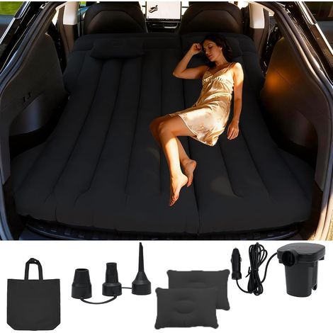 Inflatable Car Mattress for Model Y SUV, with Pillow and Pump, Camping Inflatable Bed for Picnic Travel Camping Black (1/5)