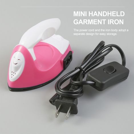 Tragbares Miniatur-Elektronikbügeleisen mit Antihaftbeschichtung für DIY-Perlen und Bastelarbeiten mit US-Stecker (Pink, ABS/Teflon, 50 W) (1/5)