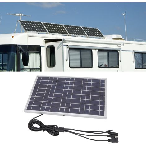 8V 15W Hocheffizientes monokristallines tragbares Solarpanel mit USB-Gleichstrom-Akkuladekit für Auto und Camping (1/5)
