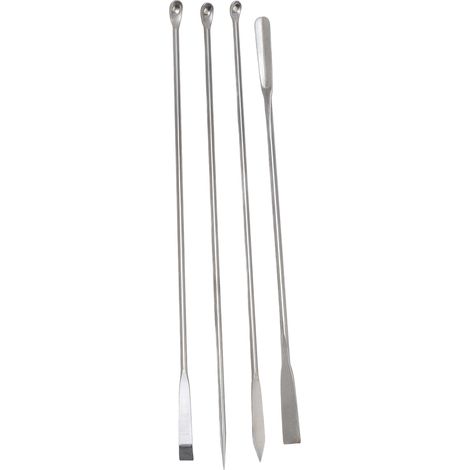 Ensemble de spatules de laboratoire 4 pièces, Micro cuillère en acier inoxydable 304 pour mélanger avec sac de rangement (1/5)