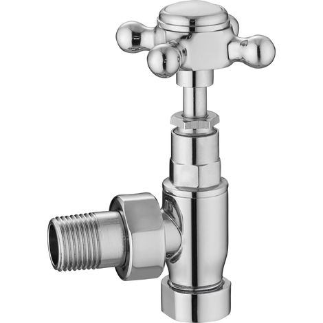 Heating Accessories Angled Radiator Valve Pack (Pairs), Chrome