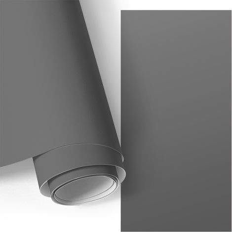Klebefolie für Möbel - Möbelfolie - Selbstklebefolie - für Couchtisch - Türen - Wohnzimmer - Schlafzimmer Dunkles Grau 65x130 cm