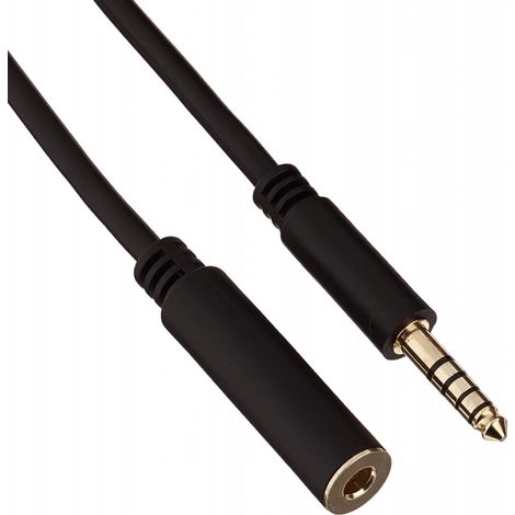 Delock Verlängerungskabel Klinke 4,4 mm 5 Pin Stecker zu Buchse 2 m schwarz