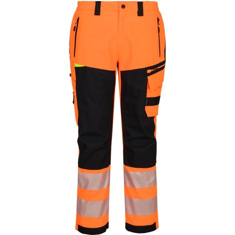 Pantaloni impermeabili Dx4 Hv - Taglia 34 - Arancione/nero - Portwest