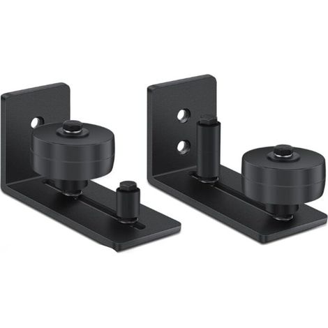 2 Pièces Ajustable Guide de Plancher Mur, 8 en 1 Porte Guide Inférieur en Bois Coulissante avec Vis, Porte Coulissante Rouleau au Sol Rail de Bac (1/5)