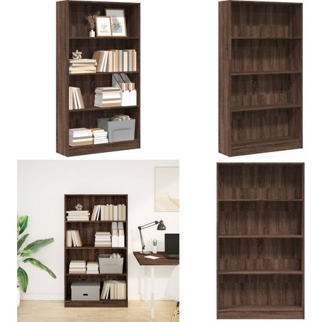 vidaXL Bibliothèque chêne marron 80x24x143 cm bois d'ingénierie (1/5)