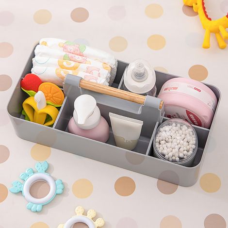 Boite De Rangement Bureau - Boite De Rangement Cosmetique - Pour Articles De Bureau Et Maquillage - 32 X 15 X 8 Cm - Gris - 1 Unite (1/5)