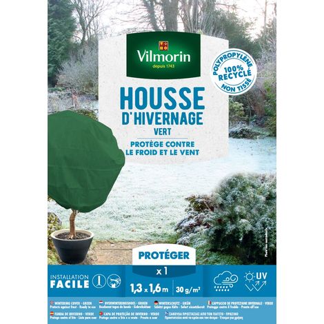 Housse d'hivernage - 1,30 m x 1,60 m - Vert Vilmorin (1/2)