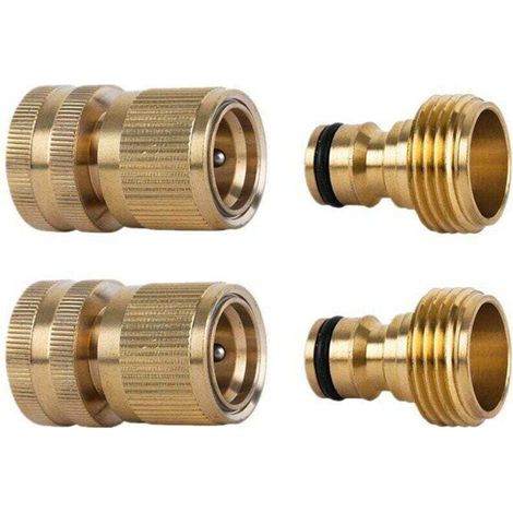 2 Ensembles de Raccord Tuyau d'Arrosage Laiton 12 mm,Adaptateur Robinet Tuyau Arrosage pour Jardin, Cuisine, Extérieur