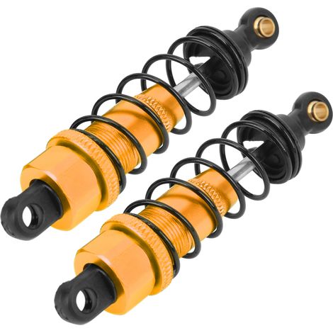 2 Amortisseurs RC 82mm en alliage d'aluminium, pièces de rechange pour Tamiya CC01 CC02 - Or (1/5)